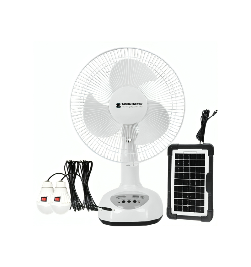 12” Rechargeable Solar Fan
